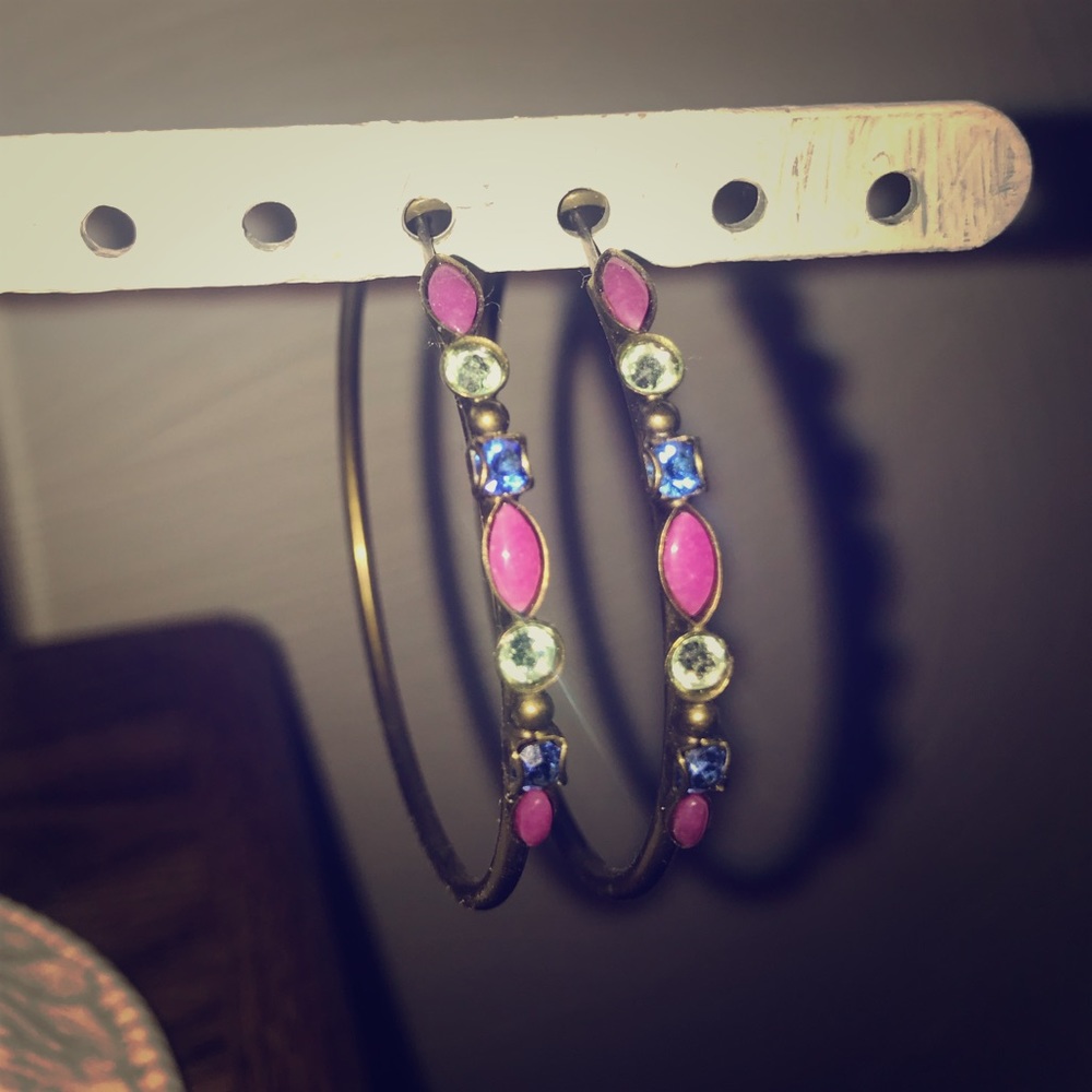 Sorrelli mixed media large hoops